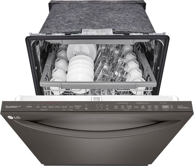 LG 24" PrintProof™ Black Stainless Steel Built In Dishwasher-6