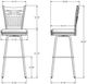 Amisco Customizable Garden Upholstered Swivel Bar Stool-2