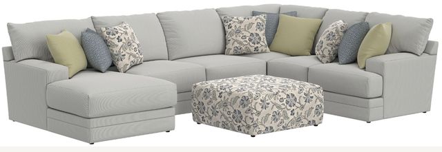 Jackson Furniture Stockbridge 4-Piece Slate Left-Arm Facing Sectional with Ottoman-0
