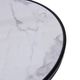 StyleCraft Matte Black Table with White Faux Marble Top Accent-1