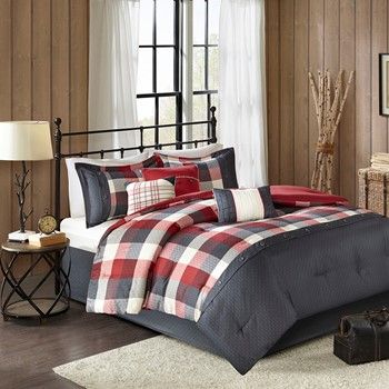 Olliix by Madison Park 6 Piece Red Full/Queen Ridge Reversible Herringbone Coverlet Set-2
