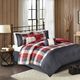 Olliix by Madison Park 6 Piece Red Full/Queen Ridge Reversible Herringbone Coverlet Set-2