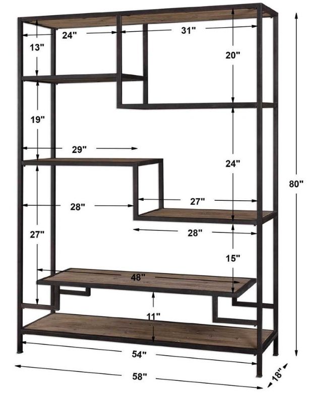 Uttermost® Sherwin Aged Black Etagere-2