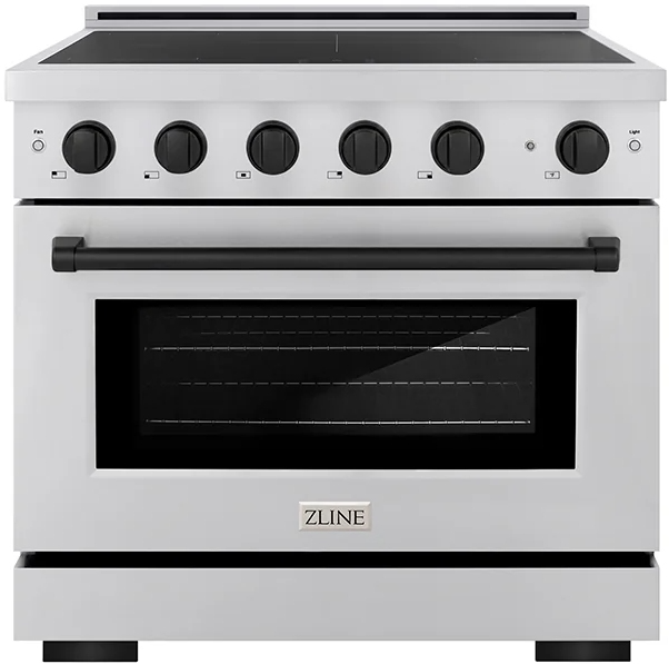 ZLINE 36" 5.2 cu. ft. Autograph Edition Paramount Stainless Steel with Matte Black Accents Pro Style