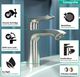 Hansgrohe Metris Brushed Nickel 1.2 GPM Single-Hole Faucet 110 with Pop-Up Drain-3