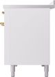 Ilve® Nostalgie II Noblesse 48'' White Pro Style Induction Range with Brass Trim-3