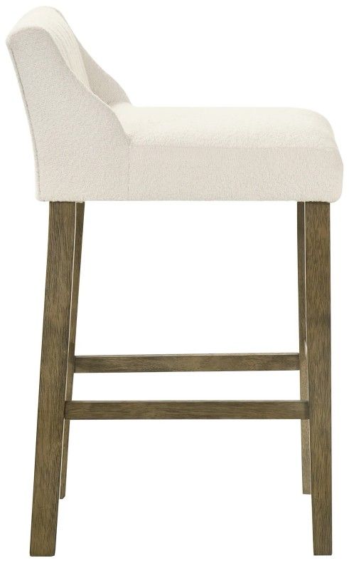 Armen Living Fauna 4-Piece Putty Brown/White Barstool Set-3
