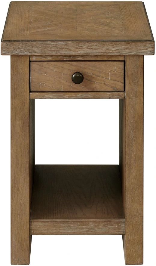 Intercon Landmark Weathered Oak Chairside Table-1