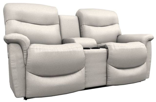 La-Z-Boy® James Oyster Power Reclining Loveseat with Console and Headrest-0
