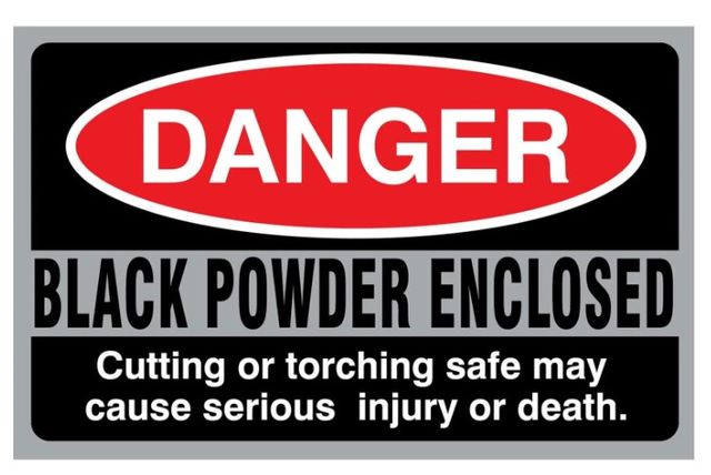 Liberty Safe Black Powder Enclosed Sticker-0