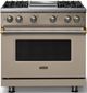 Viking® 5 Series 36" Nantucket Pro Style Gas (LP) Range with Brushed Brass Trim-0