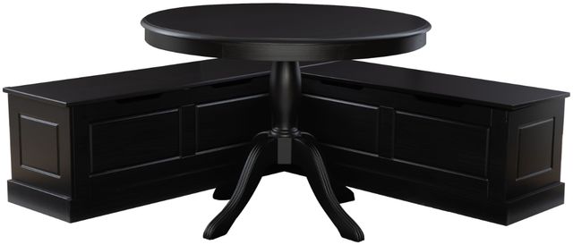 Linon Norah 2-Piece Black Nook Dining Set-0