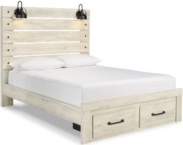 Signature Design by Ashley® Cambeck 5-Piece Whitewash Queen Panel Bed Set-1