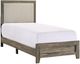 Crown Mark Millie Gray Twin Upholstered Panel Bed-0