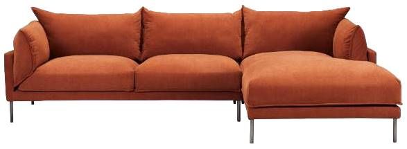 Moe's Home Collection Jamara 2-Piece Burnt Auburn Right-Arm Facing Sectional and Chaise-1