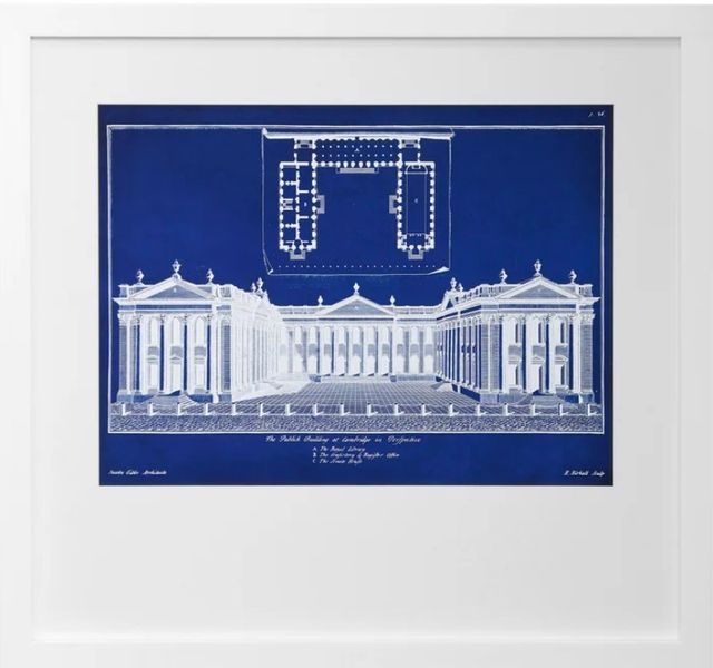 Stylecraft Dann Foley Lifestyle Cambridge in Perspective Blue/White Wall Art-0