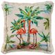 Nourison Home™ Mina Victory Coastal Accessories Multi-Colored Flamingos 18"x18" Throw Pillow-0