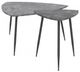 Zuo Modern Normandy Set of 2 Gray Accent Tables with Black Metal Legs -1