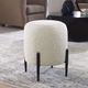 Uttermost® Arles White Shearling Ottoman-1
