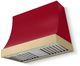 AGA Marquee 36" Piccadilly Red Wall Mounted Range Hood with Brushed Brass Trim-0