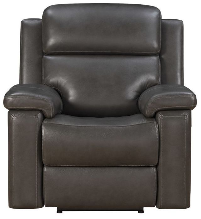 BarcaLounger® Leon Matteo Smokey Gray Leather Power Recliner-3