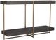 Uttermost® Taja Dark Walnut Console Table with Brushed Brass Frame-0