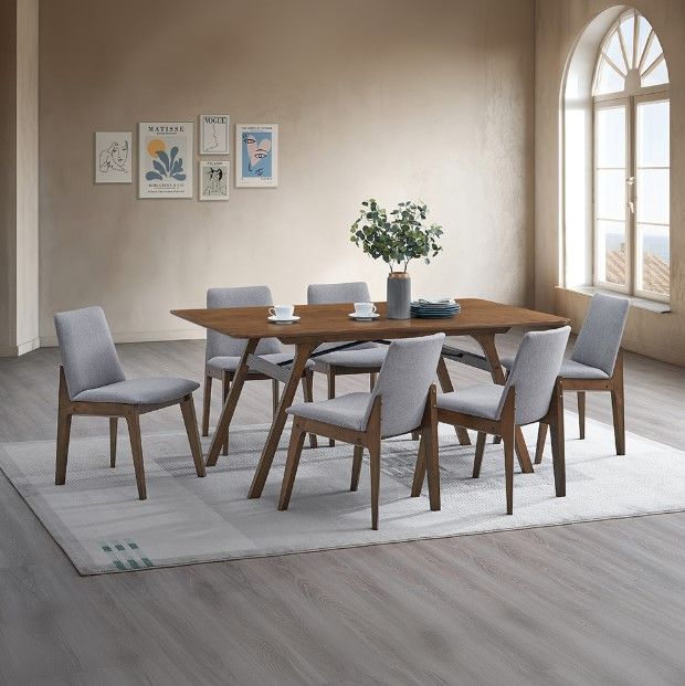 ACME Furniture Kaela 2-Piece Gray/Walnut Side Chair Set-2