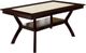 Furniture of America® Brent Ivory Dining Table with Dark Cherry Base-0