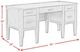 Elements International Portico Brown Oak Half Pedestal Desk with Power/USB-2