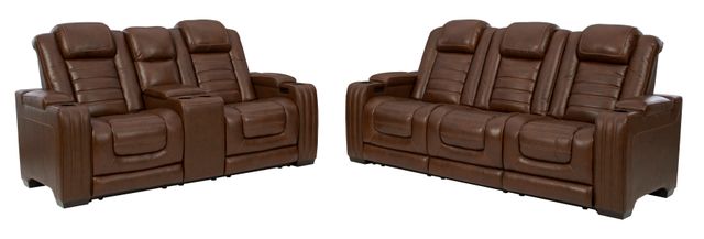 Signature Design by Ashley® Backtrack 2-Piece Chocolate Living Room Set with Power Reclining Sofa-0