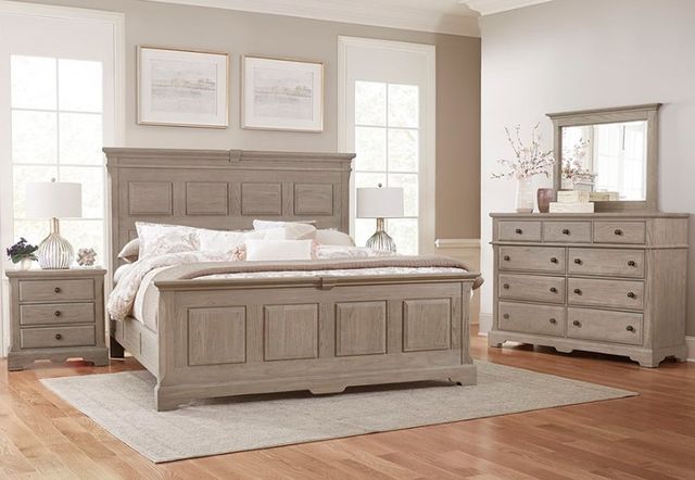 Artisan & Post by Vaughan-Bassett Heritage Graystone Queen Mansion Bed with Optional Decorative Side Rails-1