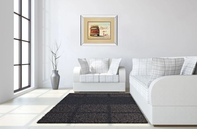 Classy Art Peace and Love by Gail Peck Mirror Framed Wall Art-3