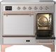 Ilve® Majestic III 40" Stainless Steel Pro Style Induction Range with Solid Door and Copper Trim-4