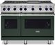 Viking® 7 Series 48" Blackforest Green Pro Style Liquid Propane Range with 12" Reversible Griddle-0