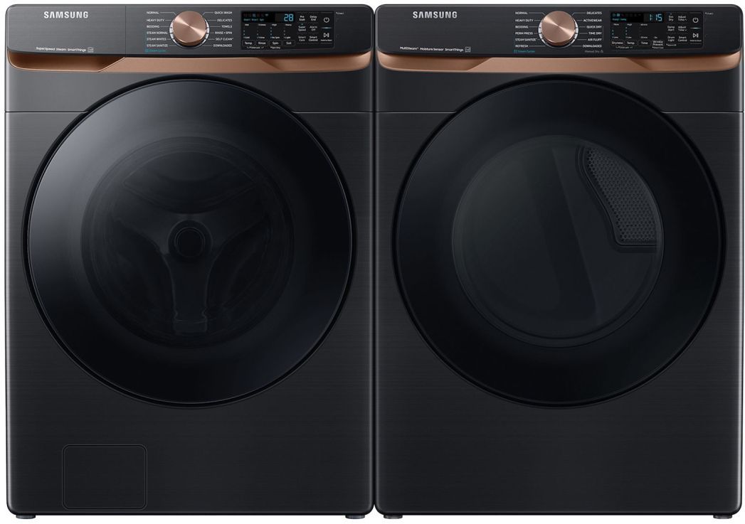 Samsung Brushed Black Front Load Laundry Pair