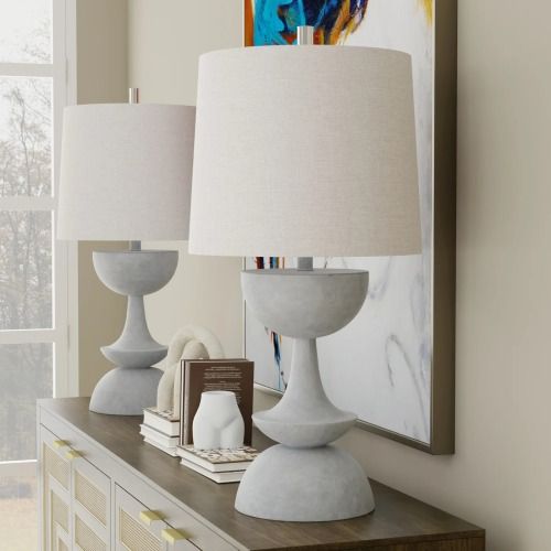 Harp & Finial® Highgrove Concrete Table Lamp-1