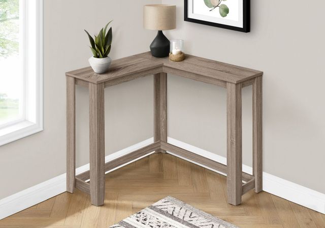 Monarch Specialties Inc. Dark Taupe 36" Corner Console Table-3