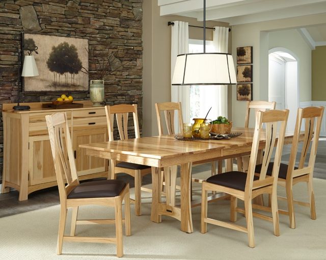 A-America® Cattail Bungalow Natural Trestle Dining Table-1
