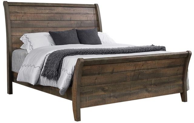 Coaster® Frederick 4-Piece Weathered Oak Queen Bedroom Set-1