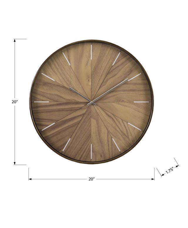 Monarch Specialties Inc. Brown 20" Wall Clock-2