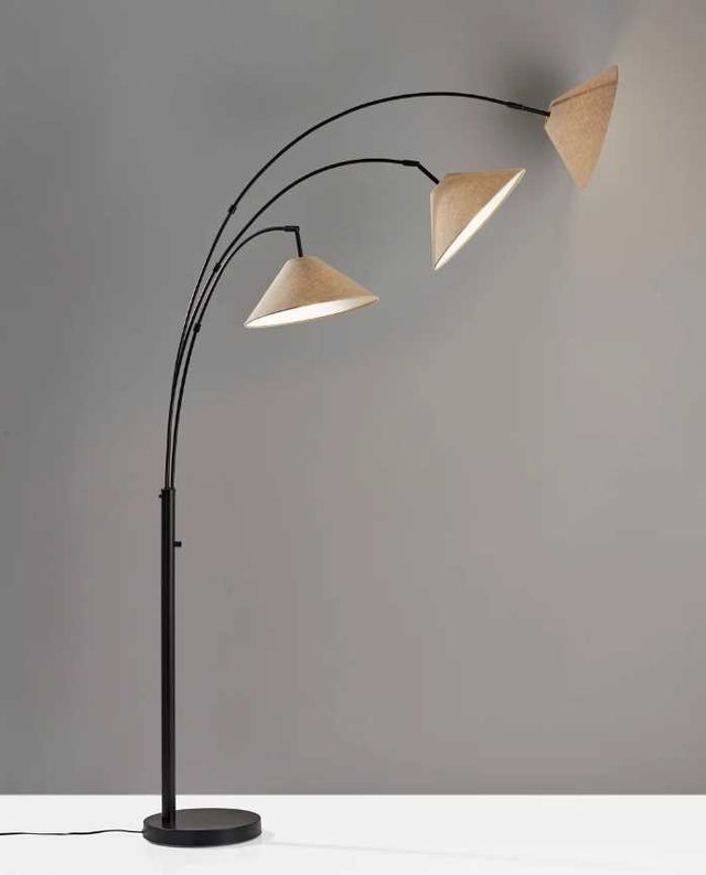 Adesso® Braxton Dark Bronze 3-Arm Arc Floor Lamp-2