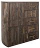 International Furniture Direct Balam Black Gentleman's Chest-0