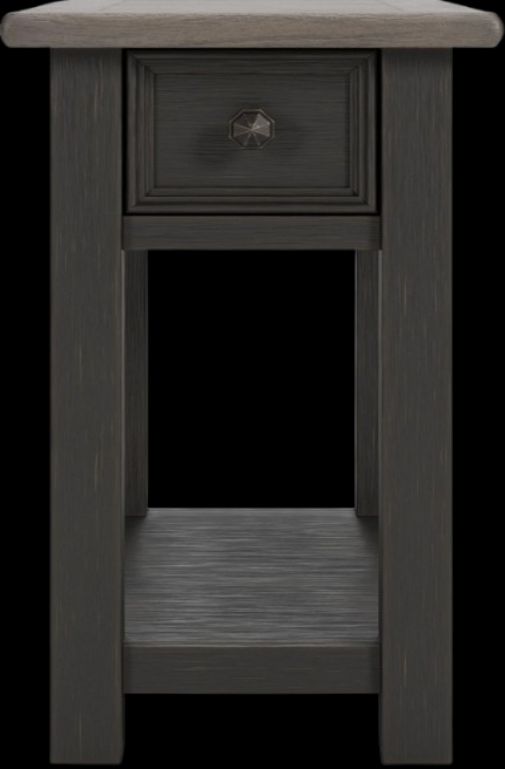 Signature Design by Ashley® Tyler Creek Grayish Brown End Table with Black Base -2