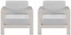 Linon Key Largo 2-Piece Gray Aluminum/Fabric Outdoor Chairs-2