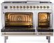 Ilve® Nostalgie II Series 48" Stainless Steel Pro Style Dual Fuel Range-1