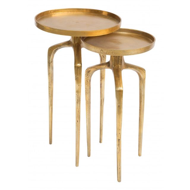 Zuo® Modern Como 2-Piece Antique Gold Accent Tables-0