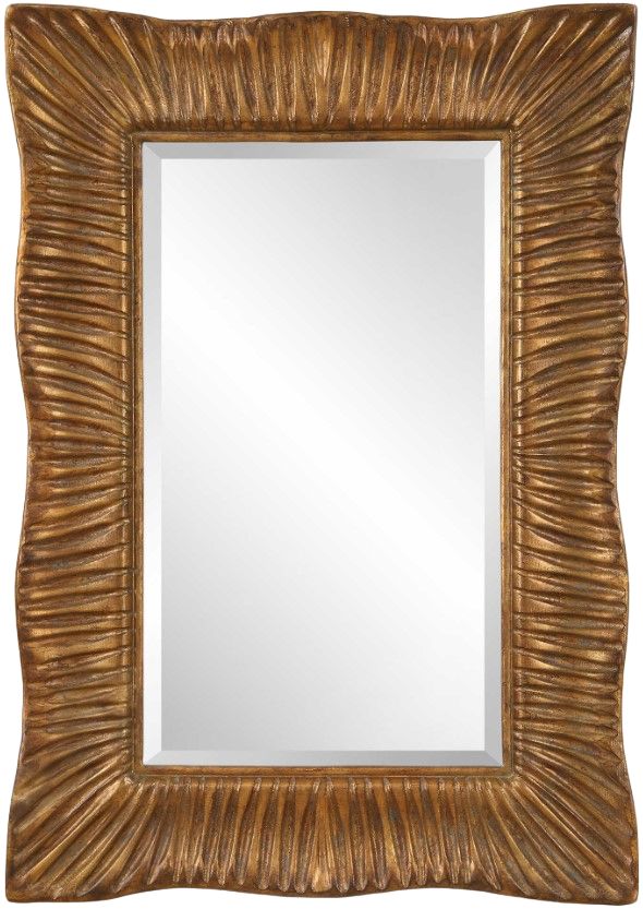 Uttermost® Emerson Antique Gold Scalloped  Mirror-0