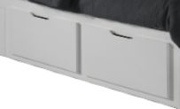 Night & Day Furniture™ Spices Bedroom White Queen Drawer Pedestal Bed-1