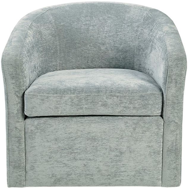 Olliix by Martha Stewart Light Blue Amber Swivel Chair-0