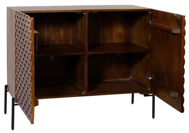 StyleCraft Carved Tobacco Brown Cabinet-1